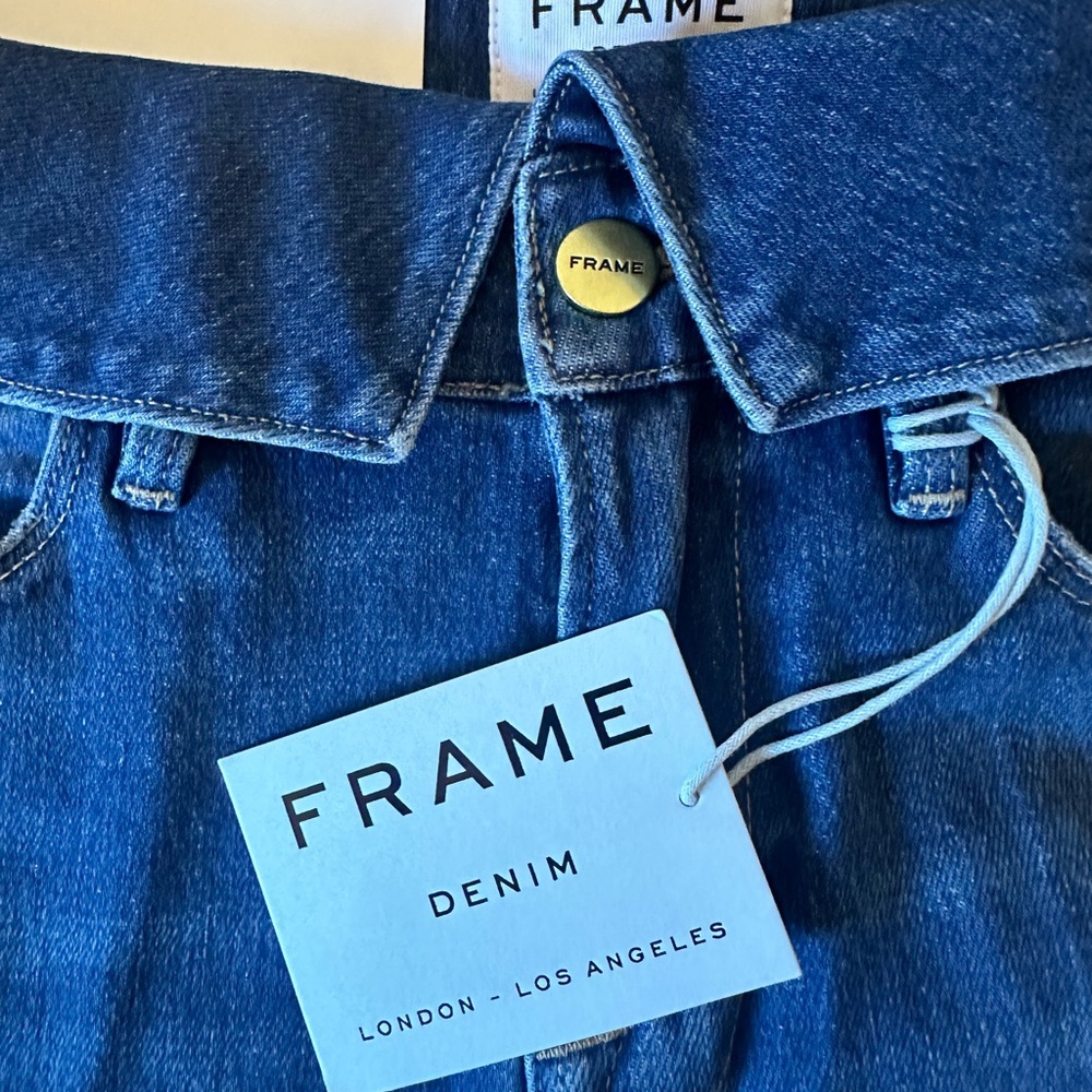 NWT FRAME Jeans-Fold Over High Rise Straight